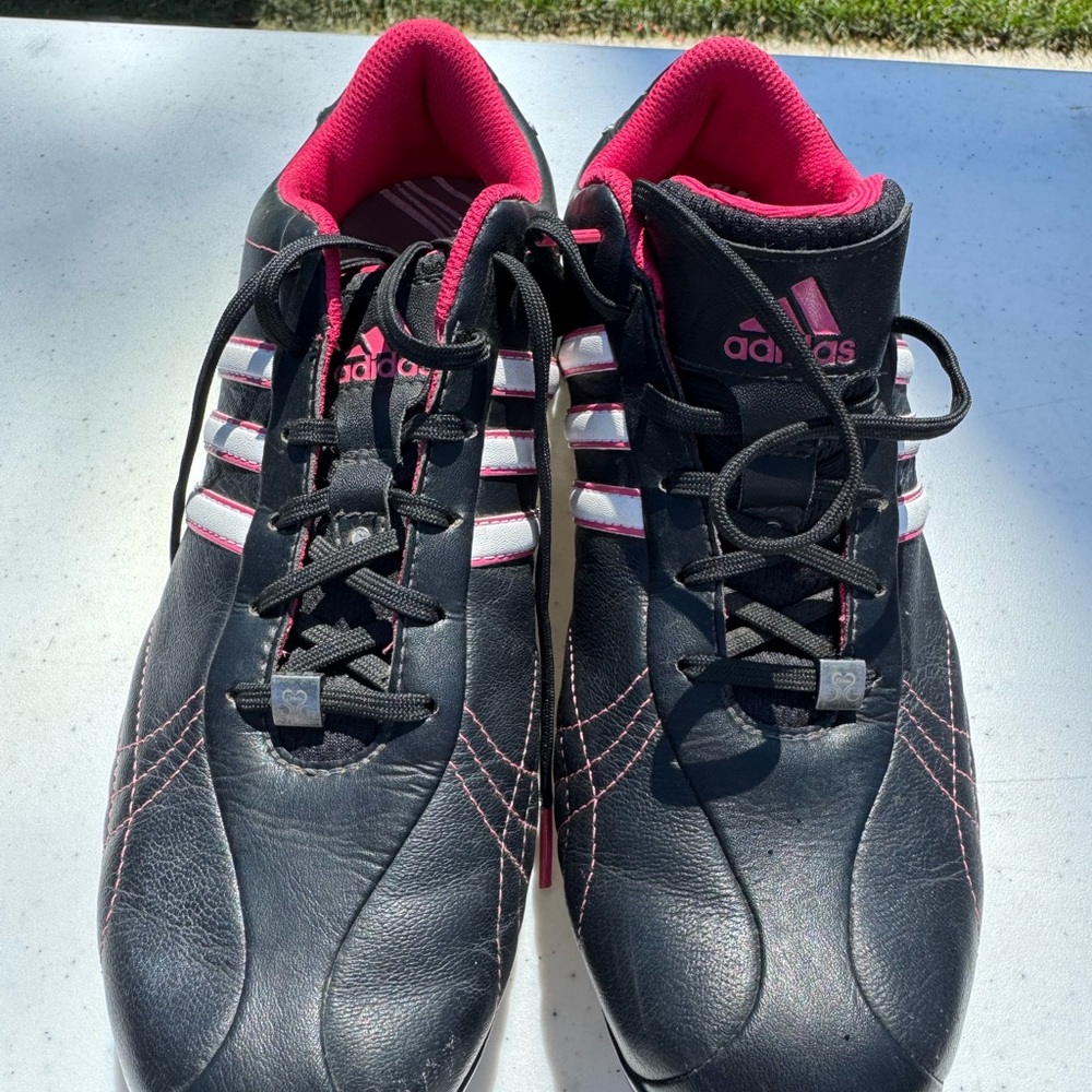 Adidas Women's Black and Pink Shoes